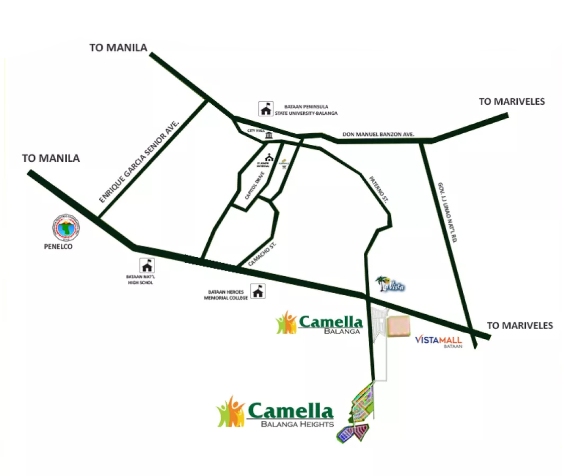 Camella Balanga Heights - Location Map