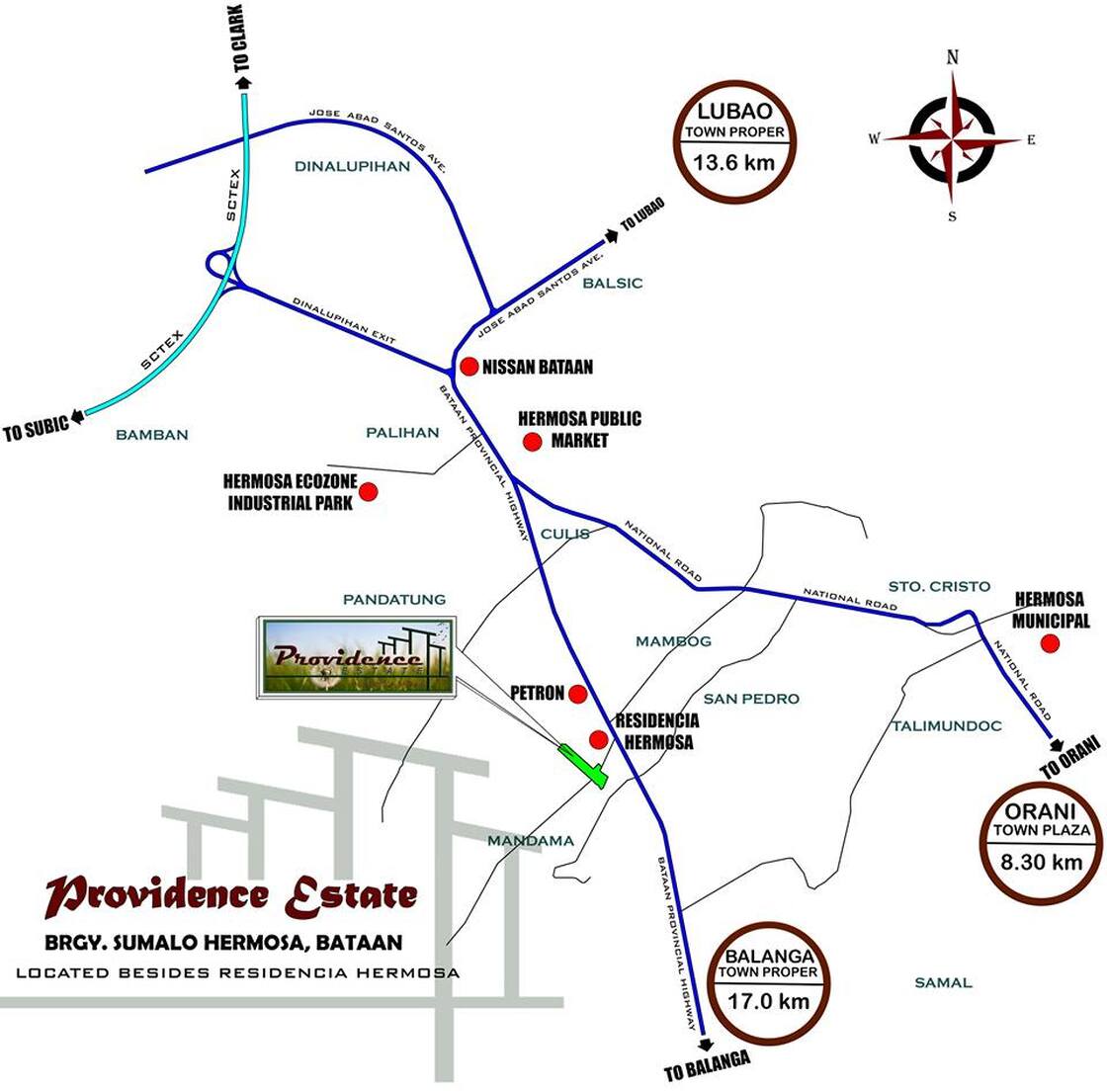 providence estate-location map