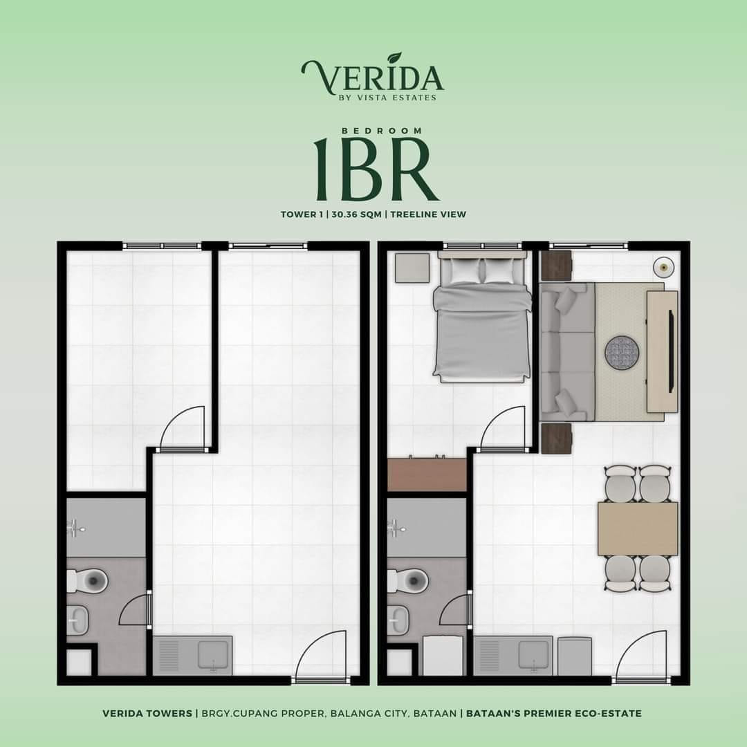 Verida Towers - 1 bedroom floor plan